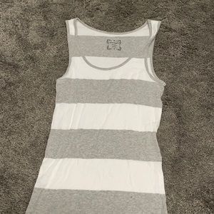 Grey and white stripped tank top